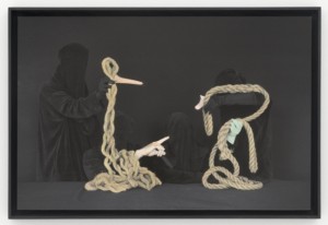 Valérie Blass, La partie pour la chose, 2013, impression numérique, aqaurelle sur papier mat, 12 x 18 ". Crédit photo : Guy L'Heureux